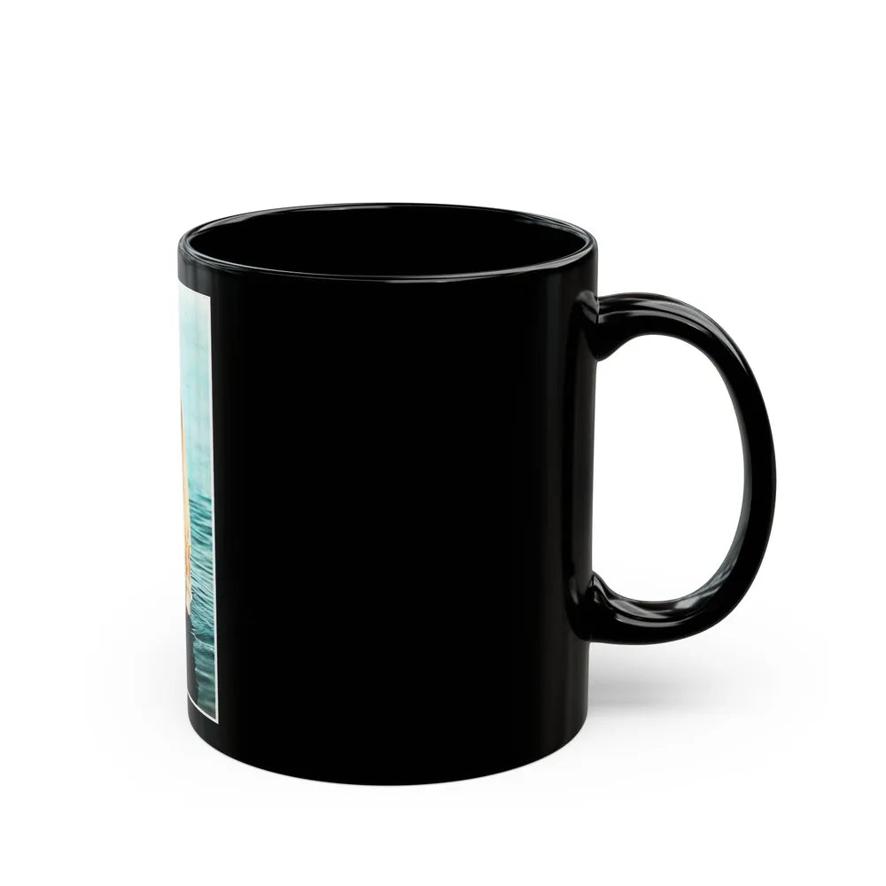 Gila Golan #128 - See through white wet top (Vintage Female Icon) Black Coffee Mug-Go Mug Yourself