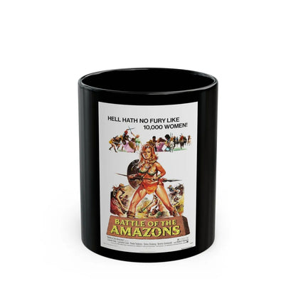 BATTLE OF THE AMAZONS 1973 Movie Poster - Black Coffee Mug-11oz-Go Mug Yourself