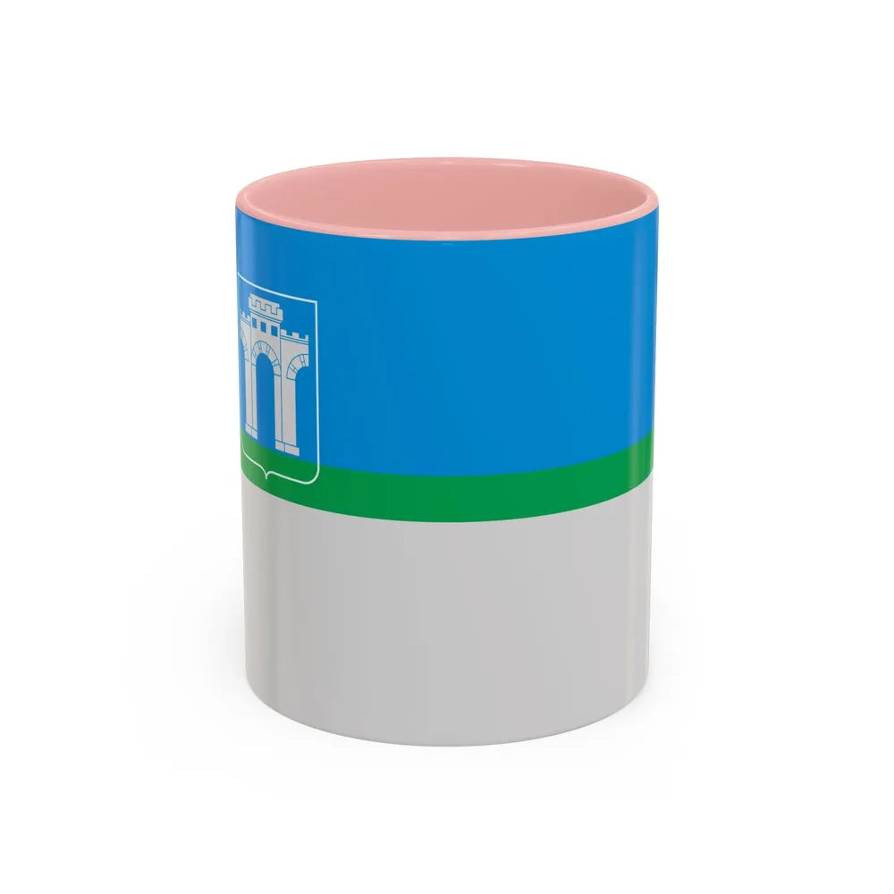 Flag of Rivne Ukraine - Accent Coffee Mug-11oz-Pink-Go Mug Yourself