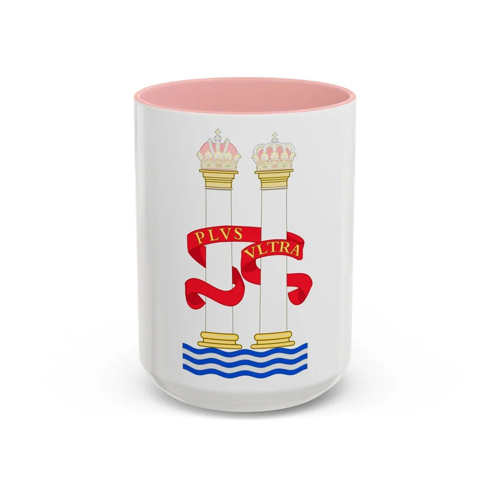 Pillars of Hercules - Accent Coffee Mug-15oz-Pink-Go Mug Yourself