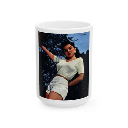 Debra Paget #631 (Vintage Female Icon) White Coffee Mug-15oz-Go Mug Yourself