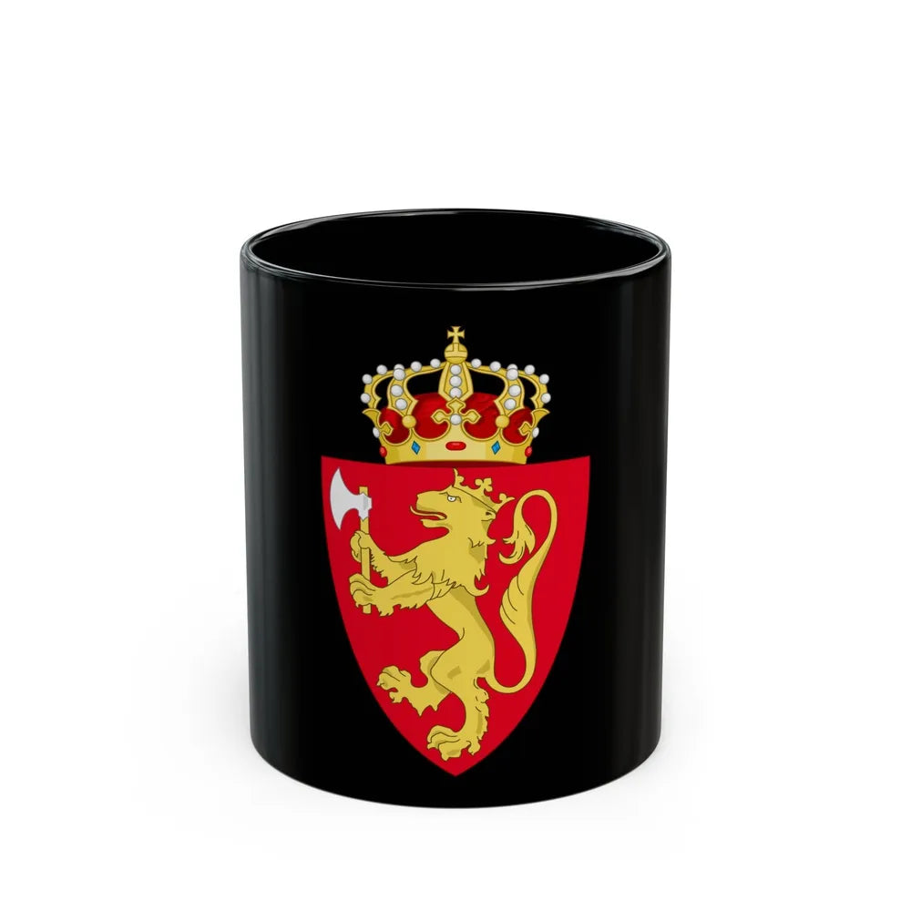 Royal coat of arms of Norway - Black Coffee Mug-11oz-Go Mug Yourself