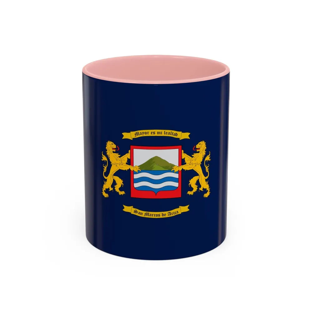 Flag of Arica Chile - Accent Coffee Mug-11oz-Pink-Go Mug Yourself