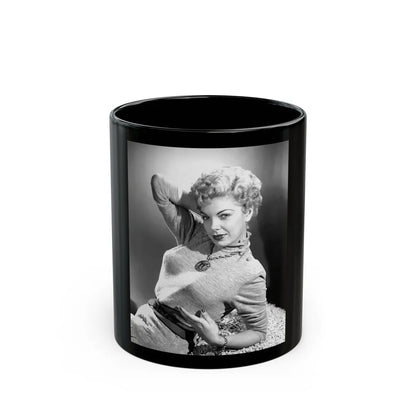 Barbara Nichols #464 (Vintage Female Icon) Black Coffee Mug-11oz-Go Mug Yourself