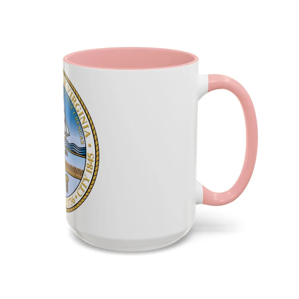 Seal of Norfolk Virginia - Accent Coffee Mug-Go Mug Yourself