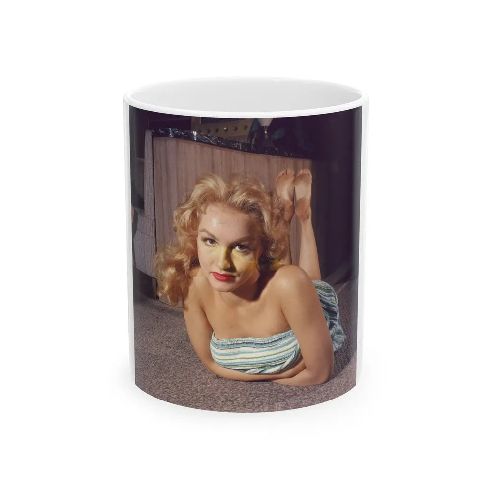 Julie Newmar #252 (Vintage Female Icon) White Coffee Mug-11oz-Go Mug Yourself