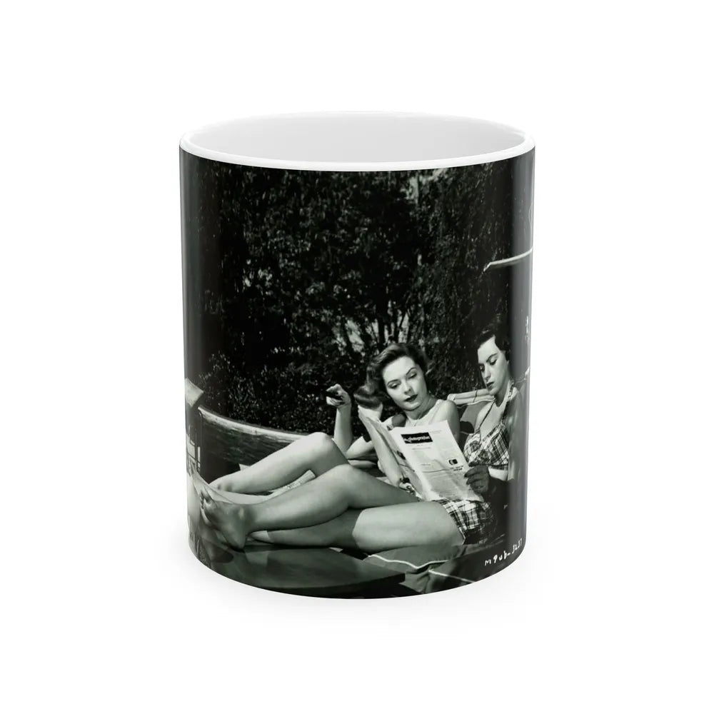 Faith Domergue #222 (Vintage Female Icon) White Coffee Mug-11oz-Go Mug Yourself