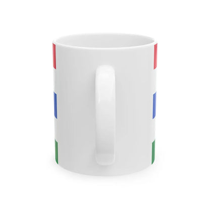 Flag of Herzegovina Neretva Canton Bosnia and Herzegovina - White Coffee Mug-Go Mug Yourself