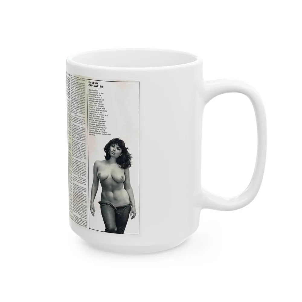 June Palmer #139 - Topless Magazine Spread (Vintage Female Icon) White Coffee Mug-Go Mug Yourself