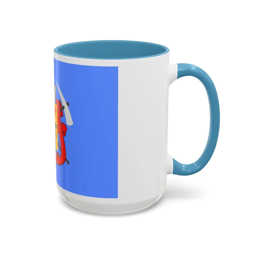 Flag of Luhansk Ukraine - Accent Coffee Mug-Go Mug Yourself