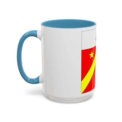 Flag of Autavaux Switzerland - Accent Coffee Mug-Go Mug Yourself