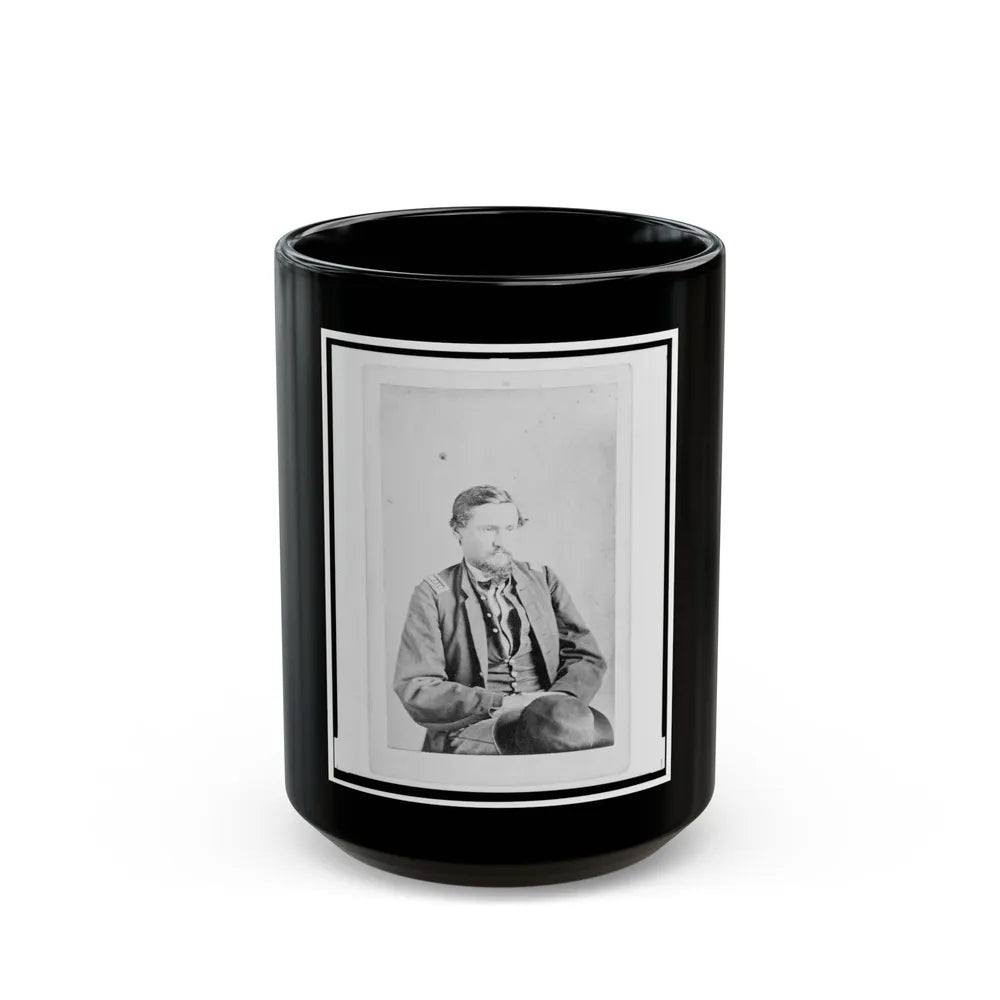 Dr. Felix Blazer, First Assistant Surgeon In The 32nd Indiana Regiment, Half-Length Portrait, Seated, Facing Front (U.S. Civil War) Black Coffee Mug-15oz-Go Mug Yourself