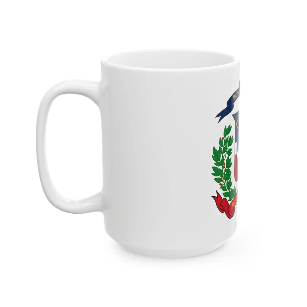 Coat of arms of the Dominican Republic - White Coffee Mug-Go Mug Yourself