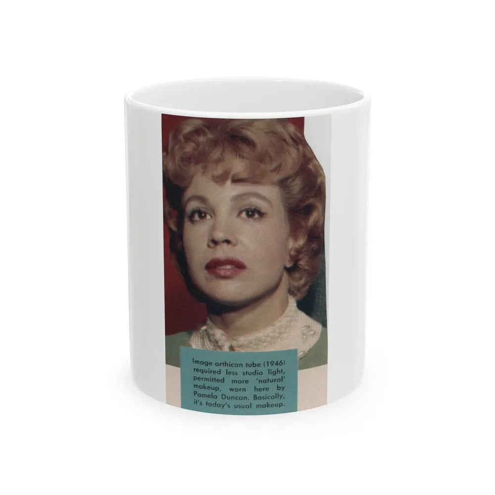 Pamela Duncan #36 - 2.5x4 Clipping (Vintage Female Icon) White Coffee Mug-11oz-Go Mug Yourself