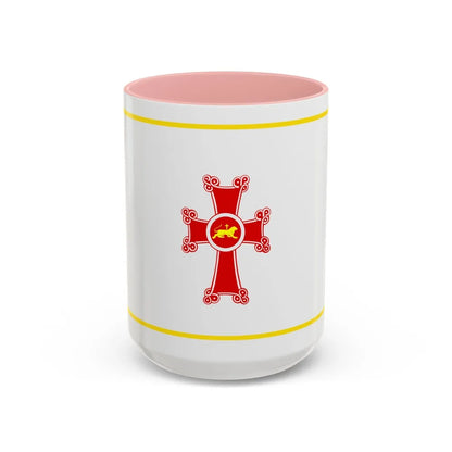 Flag of Gyumri Armenia - Accent Coffee Mug-15oz-Pink-Go Mug Yourself