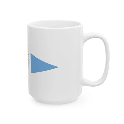 Flag of Argentine Commandante Superior 1894 to 1904 - White Coffee Mug-Go Mug Yourself