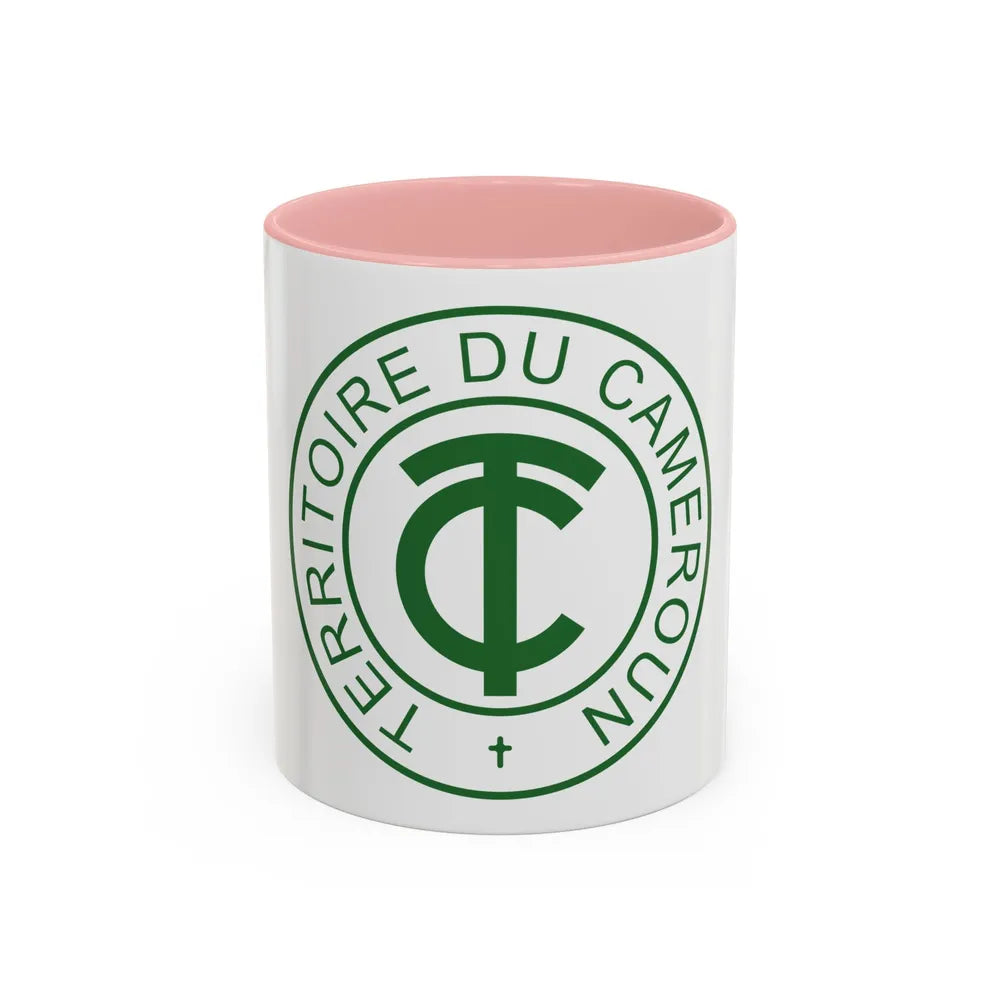 Emblem of French Cameroon - Accent Coffee Mug-11oz-Pink-Go Mug Yourself