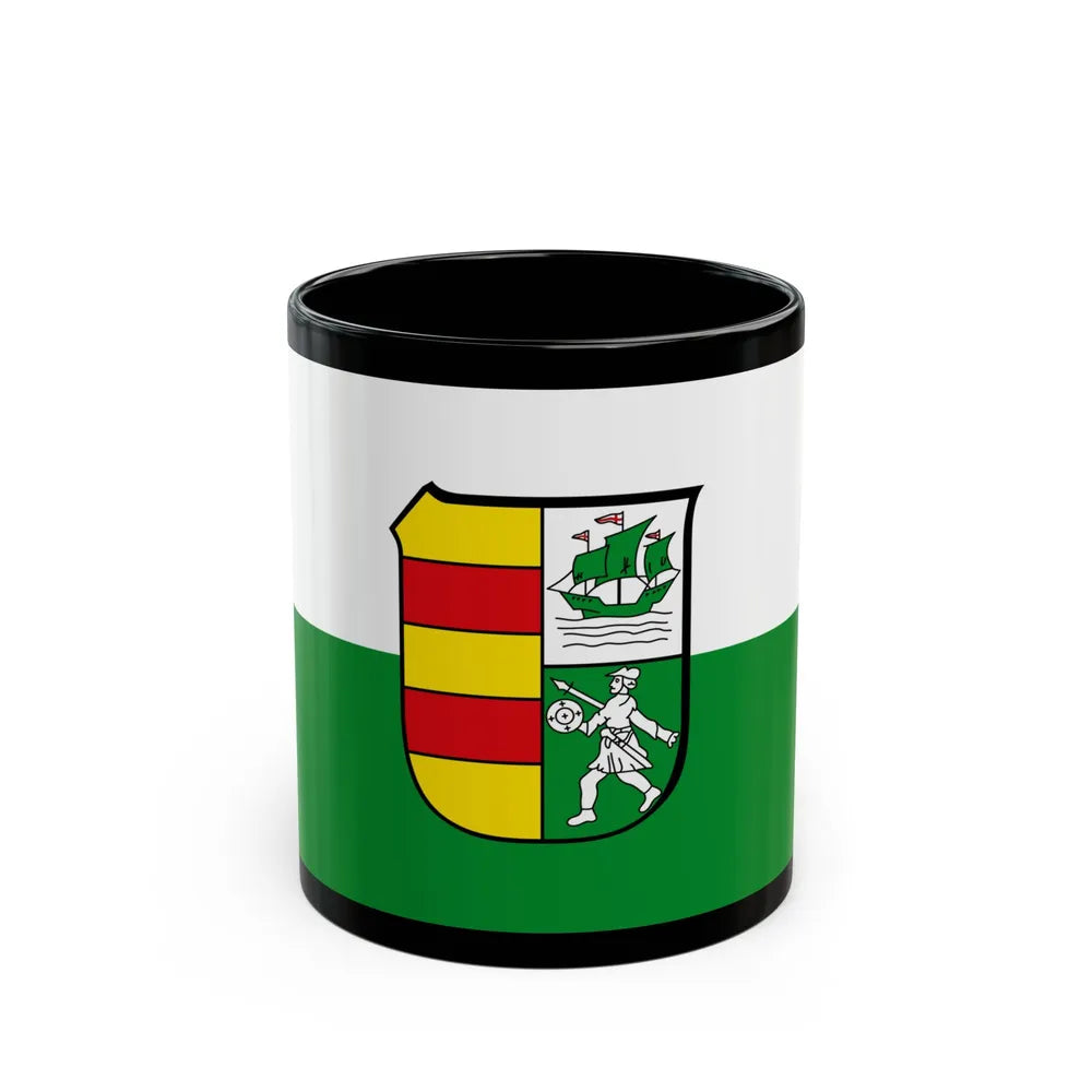 Flag of Wesermarsch Germany - Black Coffee Mug-11oz-Go Mug Yourself