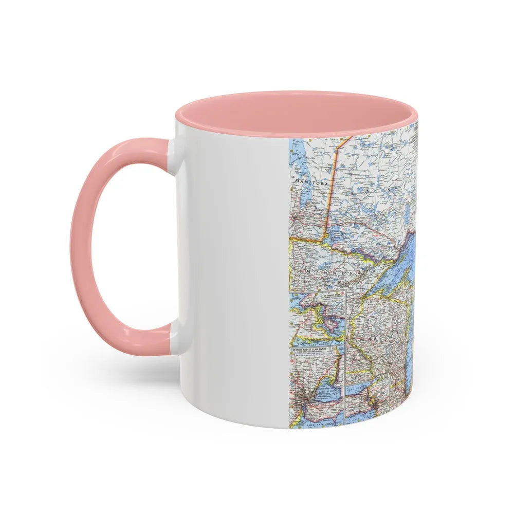 Canada - Central (1963) (Map) Accent Coffee Mug-Go Mug Yourself