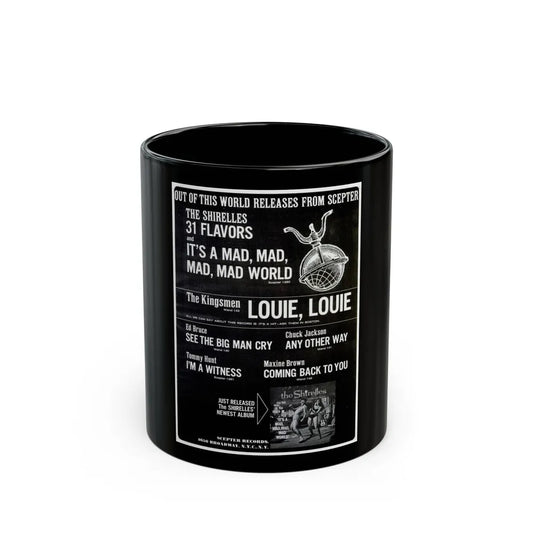 Scepter Records 1963 (Music Poster) Black Coffee Mug-11oz-Go Mug Yourself