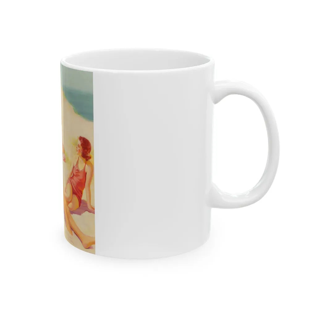 Day at the beach - White Coffee Mug-Go Mug Yourself