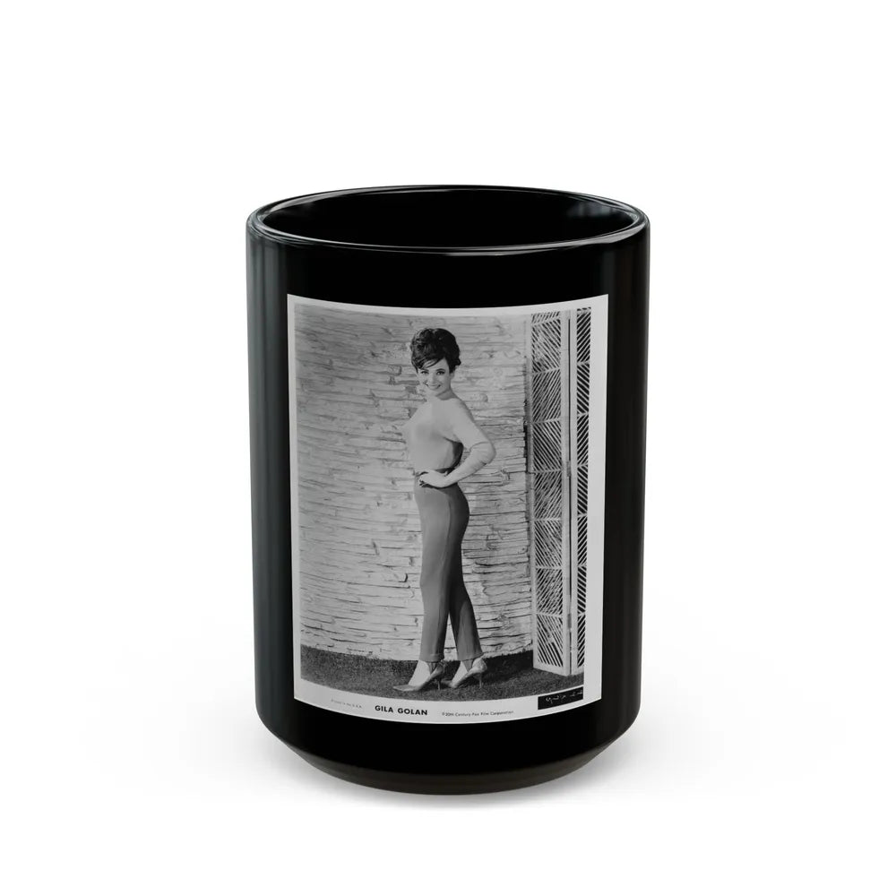 Gila Golan #39 (Vintage Female Icon) Black Coffee Mug-15oz-Go Mug Yourself