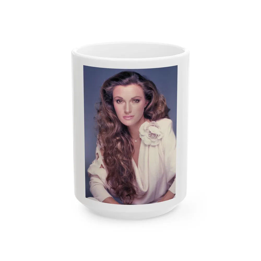 Jane Seymour #73 (Vintage Female Icon) White Coffee Mug-15oz-Go Mug Yourself