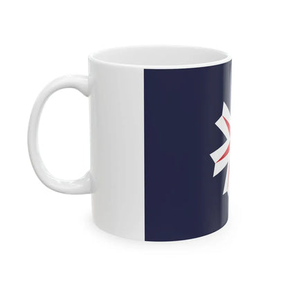 Flag of Hokkaido Prefecture Japan - White Coffee Mug-Go Mug Yourself