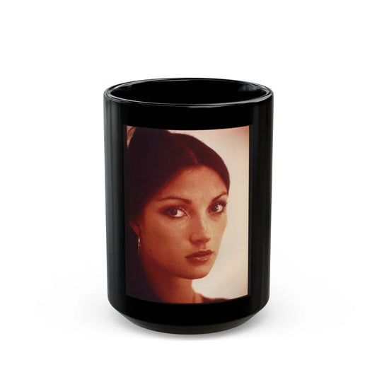 Jane Seymour #33 (Vintage Female Icon) Black Coffee Mug-15oz-Go Mug Yourself