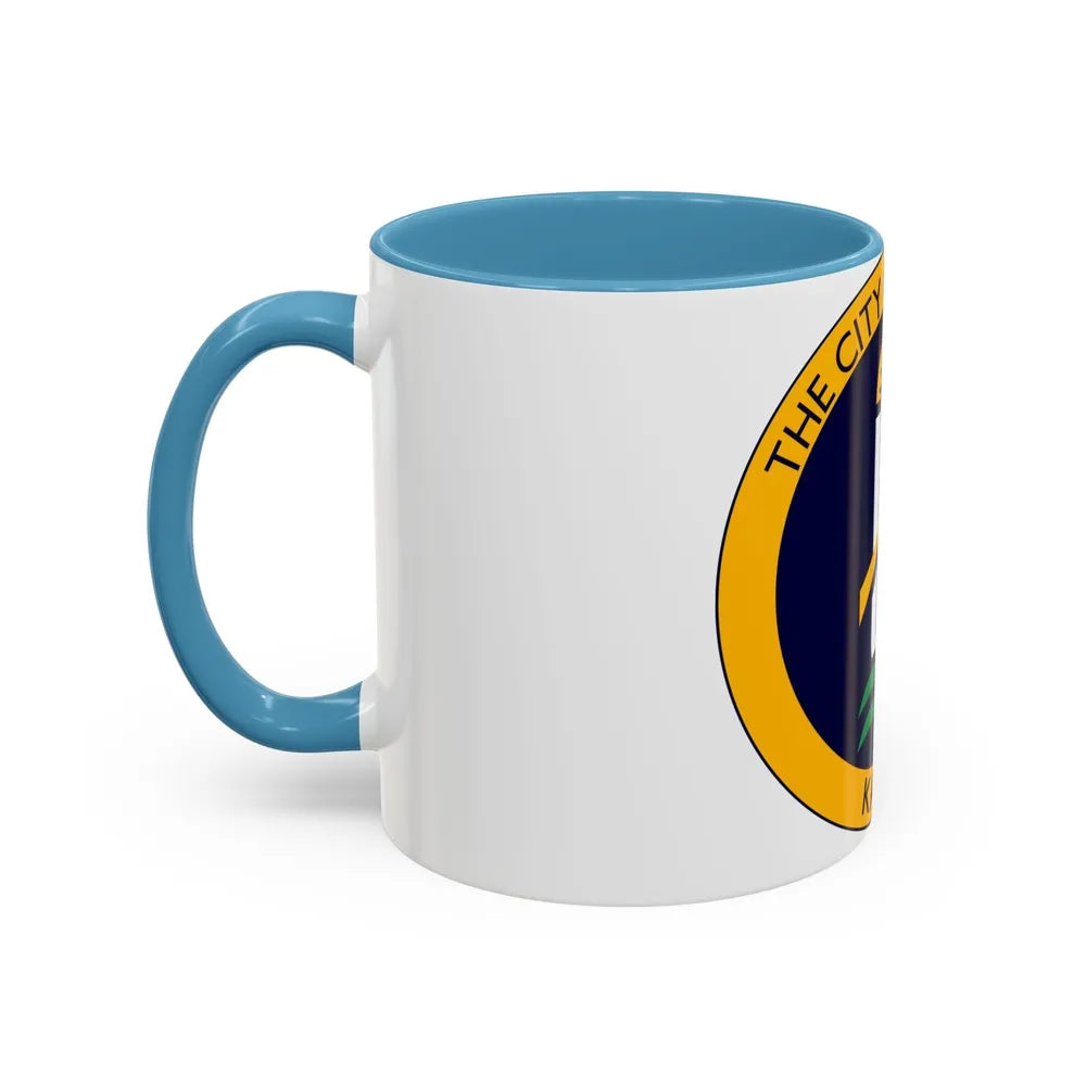 Seal of Wichita Kansas - Accent Coffee Mug-Go Mug Yourself