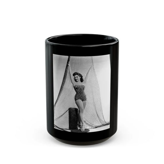 Debra Paget #648 (Vintage Female Icon) Black Coffee Mug-15oz-Go Mug Yourself