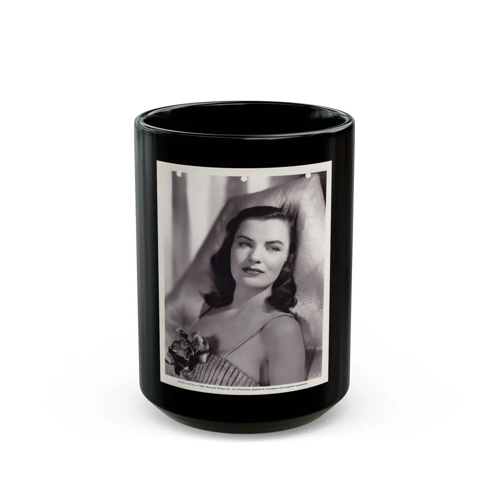 Ella Raines #188 (Vintage Female Icon) Black Coffee Mug-15oz-Go Mug Yourself