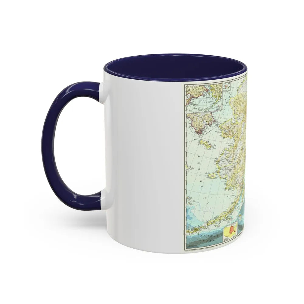 USA - Alaska (1956) (Map) Accent Coffee Mug-Go Mug Yourself