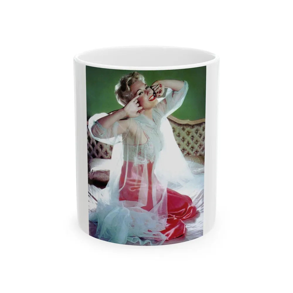 Kim Novak #313 (Vintage Female Icon) White Coffee Mug-11oz-Go Mug Yourself