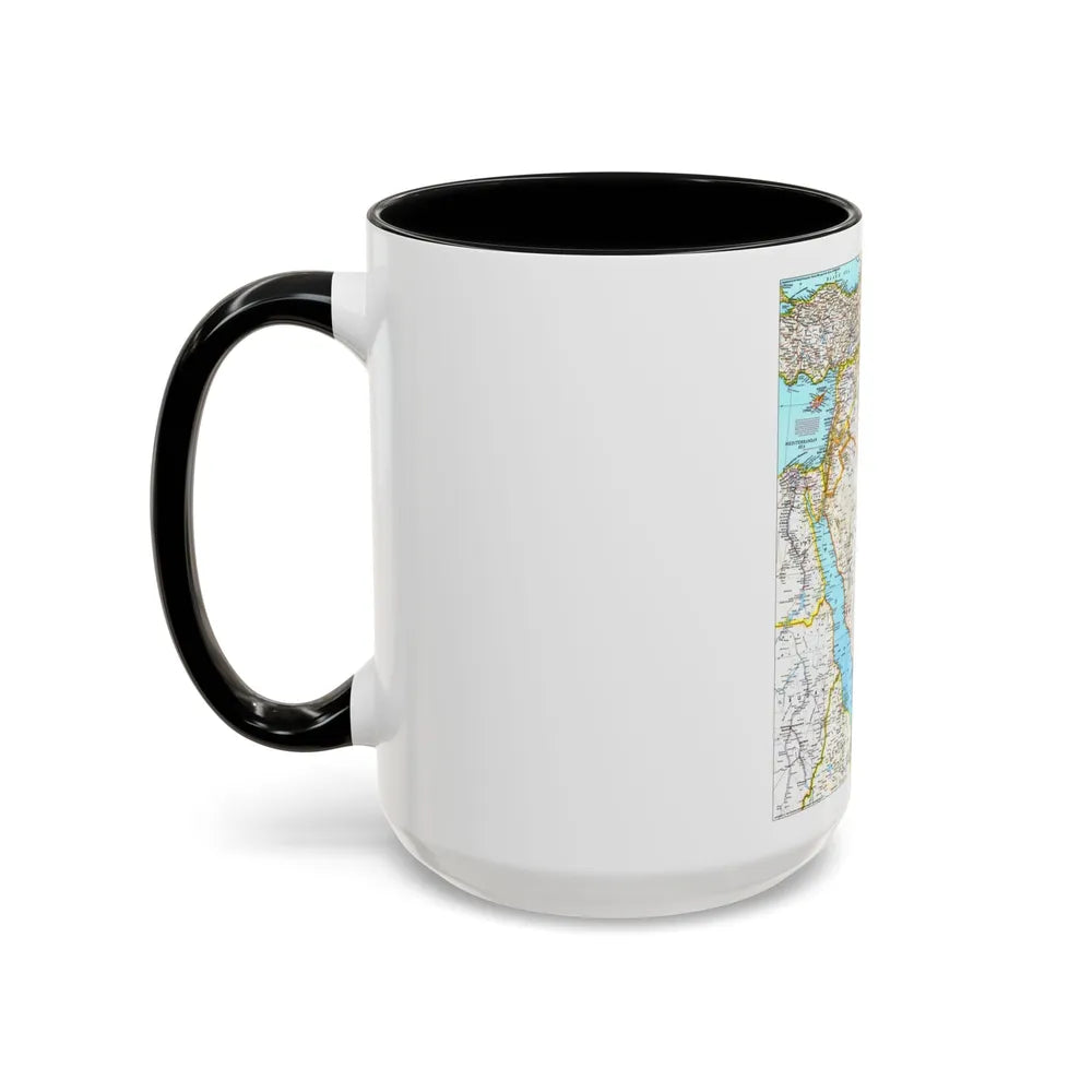 Middle East (1991) (Map) Accent Coffee Mug-Go Mug Yourself