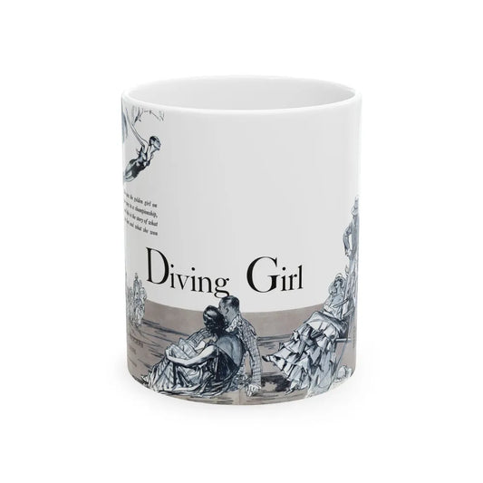 Diving Girl (1), Cosmopolitan, January 1934 - White Coffee Mug-11oz-Go Mug Yourself