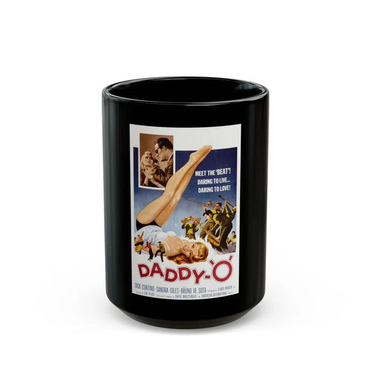 DADDY-O 1958 Movie Poster - Black Coffee Mug-15oz-Go Mug Yourself