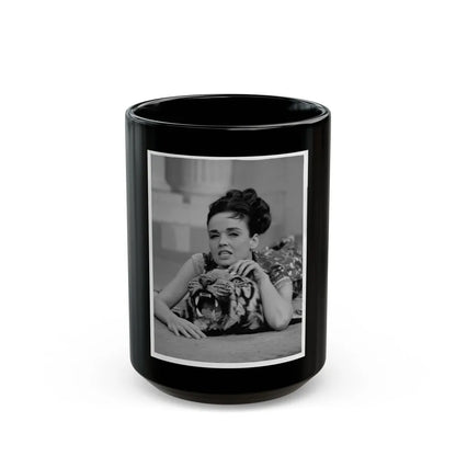 Kathryn Grant #93 (Vintage Female Icon) Black Coffee Mug-15oz-Go Mug Yourself