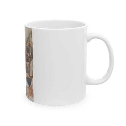 Cartoon Illustration - White Coffee Mug-Go Mug Yourself