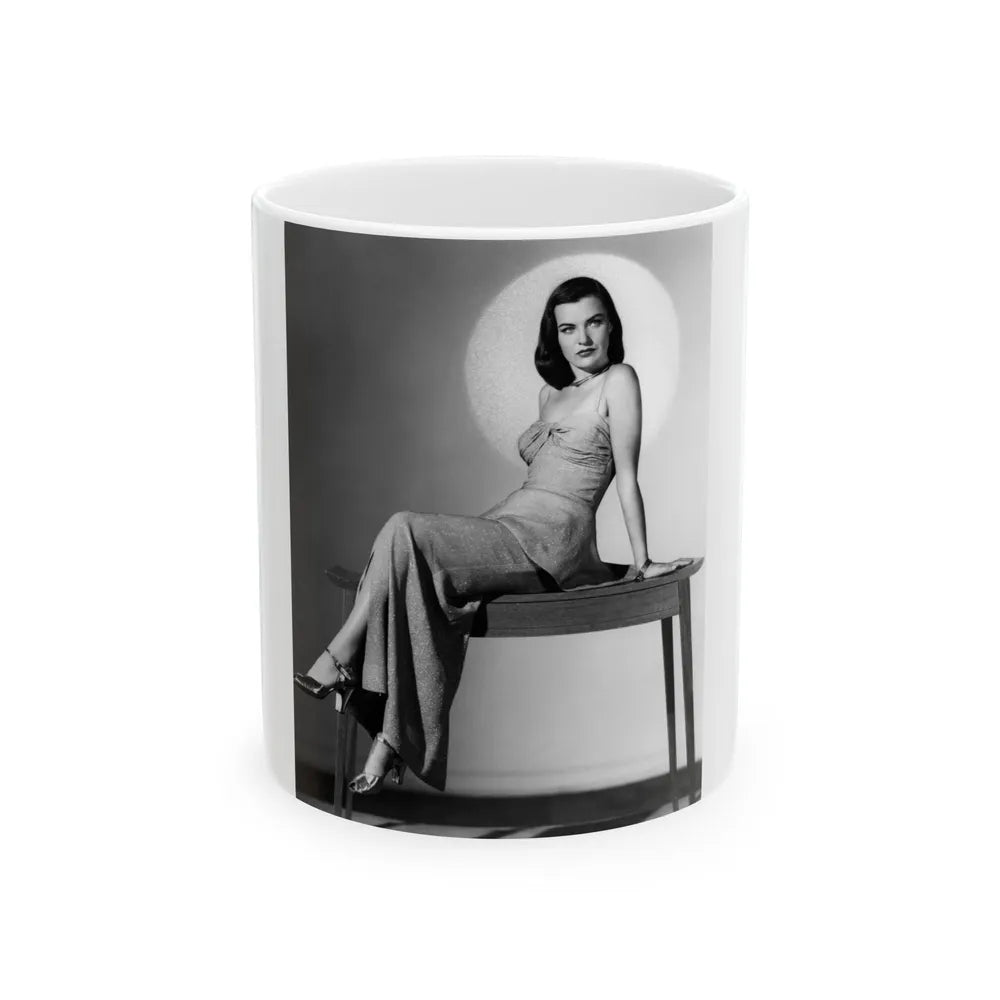 Ella Raines #11 (Vintage Female Icon) White Coffee Mug-11oz-Go Mug Yourself