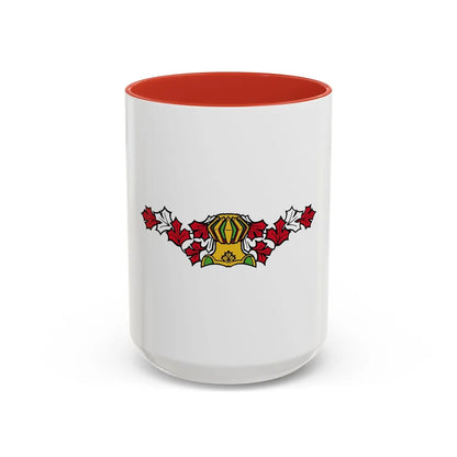 Canadian Helm - Accent Coffee Mug-15oz-Red-Go Mug Yourself