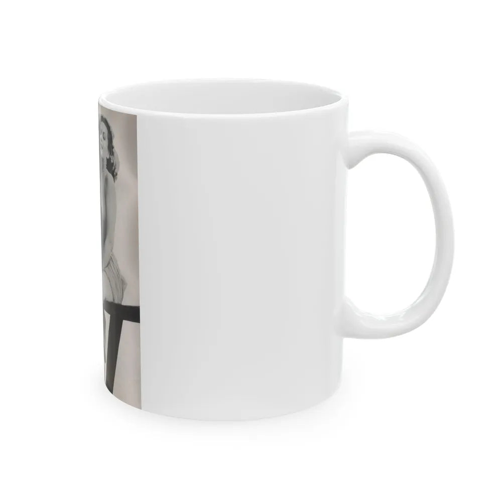 Dawn Richard #44 - Adam Mag. '58 - Inside Cover (Vintage Female Icon) White Coffee Mug-Go Mug Yourself