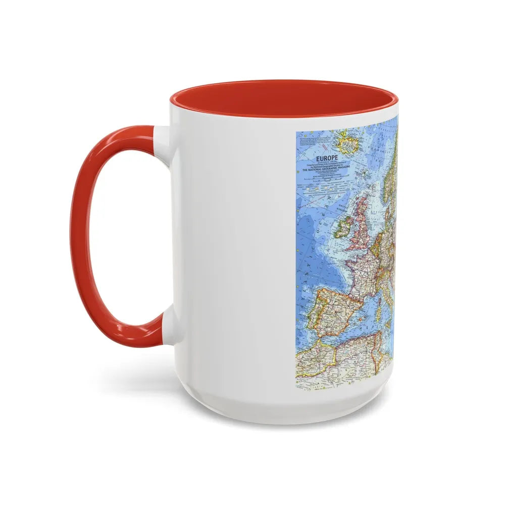 Europe (1962) (Map) Accent Coffee Mug-Go Mug Yourself