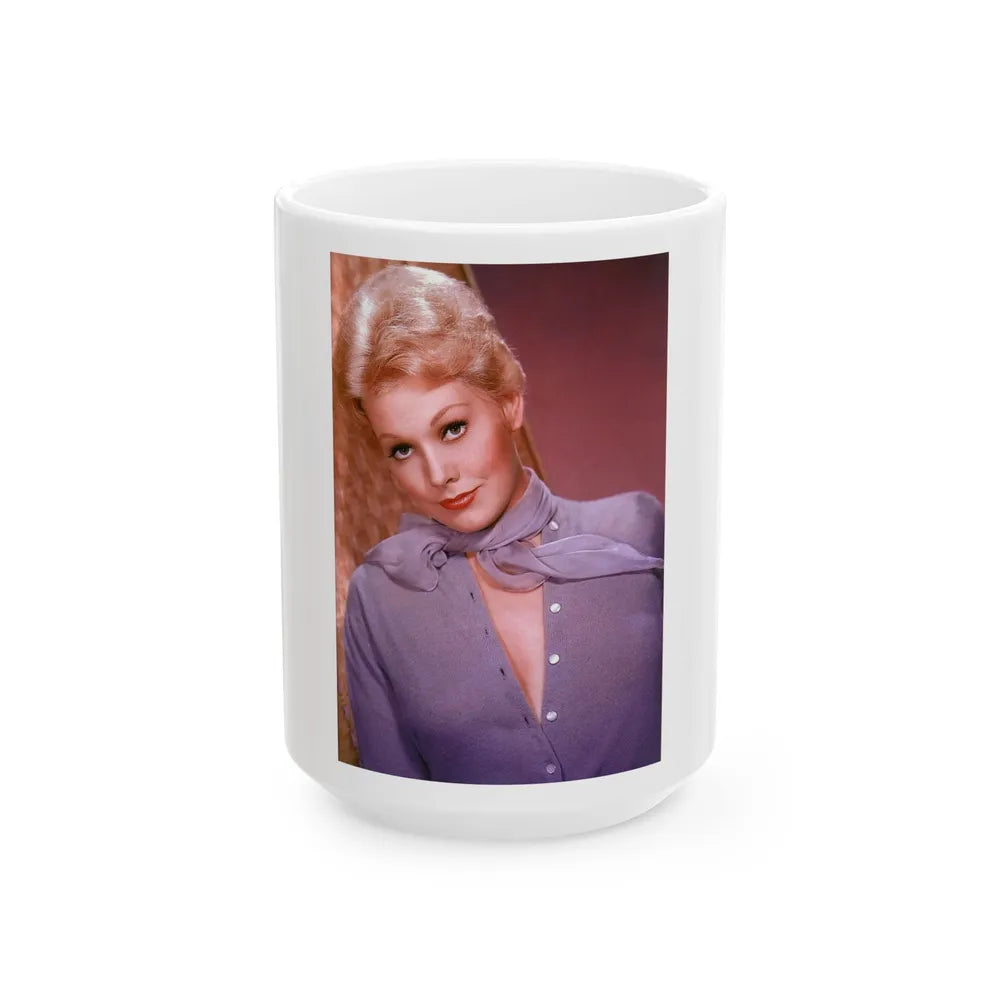 Kim Novak #246 (Vintage Female Icon) White Coffee Mug-15oz-Go Mug Yourself