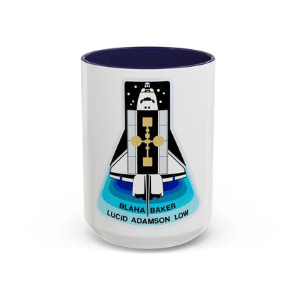 STS 43 (NASA) Accent Coffee Mug-15oz-Navy-Go Mug Yourself