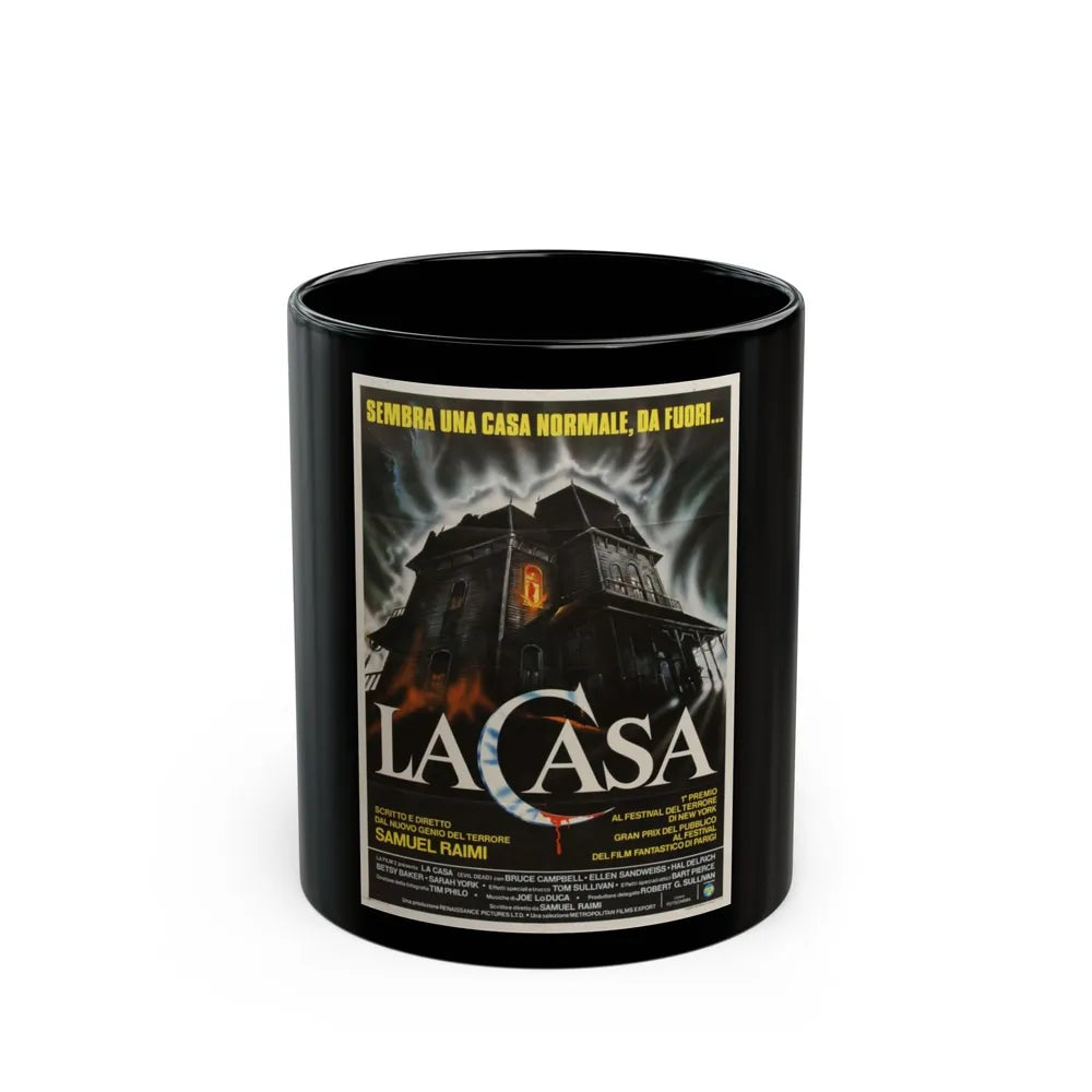 EVIL DEAD (ITALIAN) 2 1981 Movie Poster - Black Coffee Mug-11oz-Go Mug Yourself