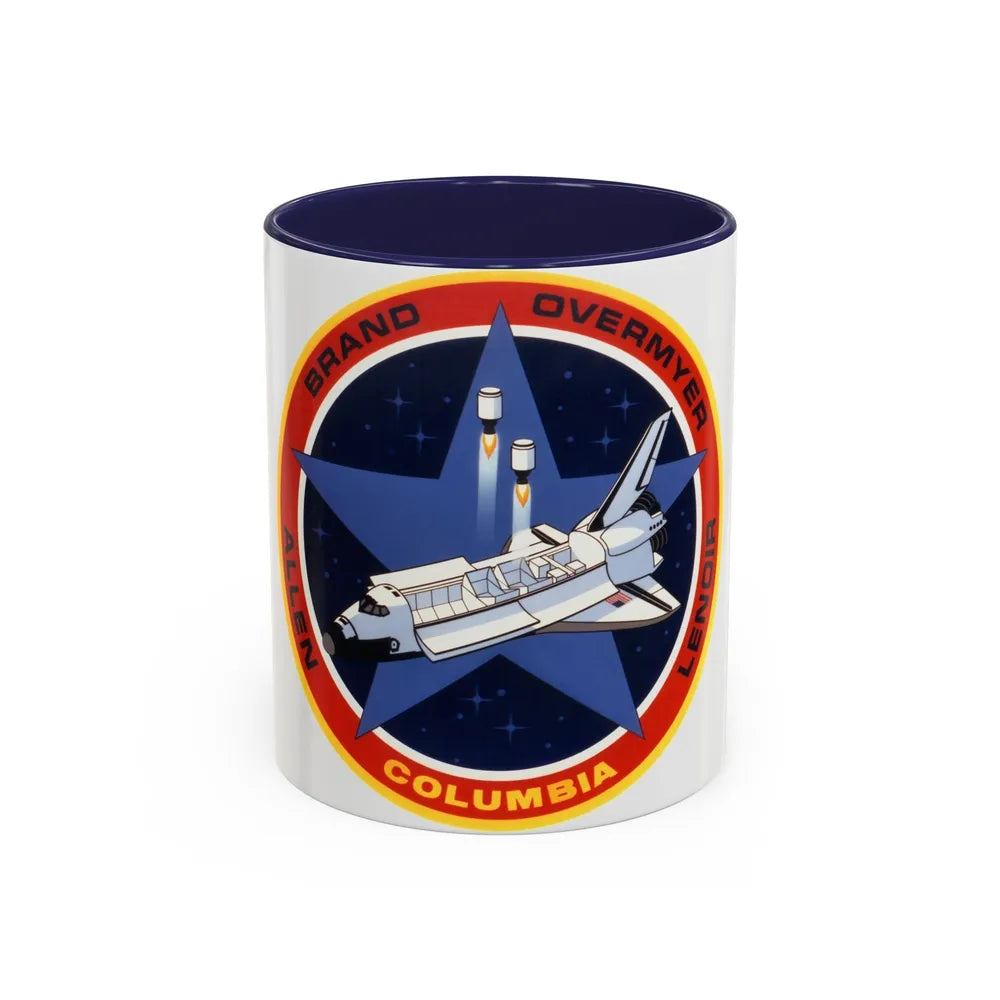 STS 5 (NASA) Accent Coffee Mug-11oz-Navy-Go Mug Yourself