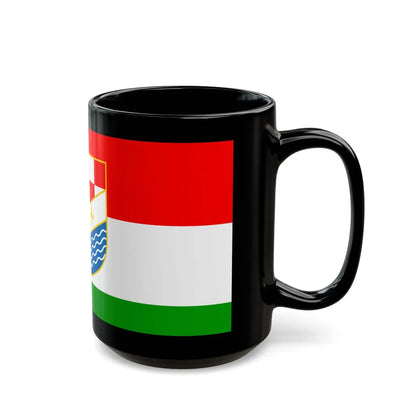 Flag of Posavina Canton Bosnia and Herzegovina - Black Coffee Mug-Go Mug Yourself