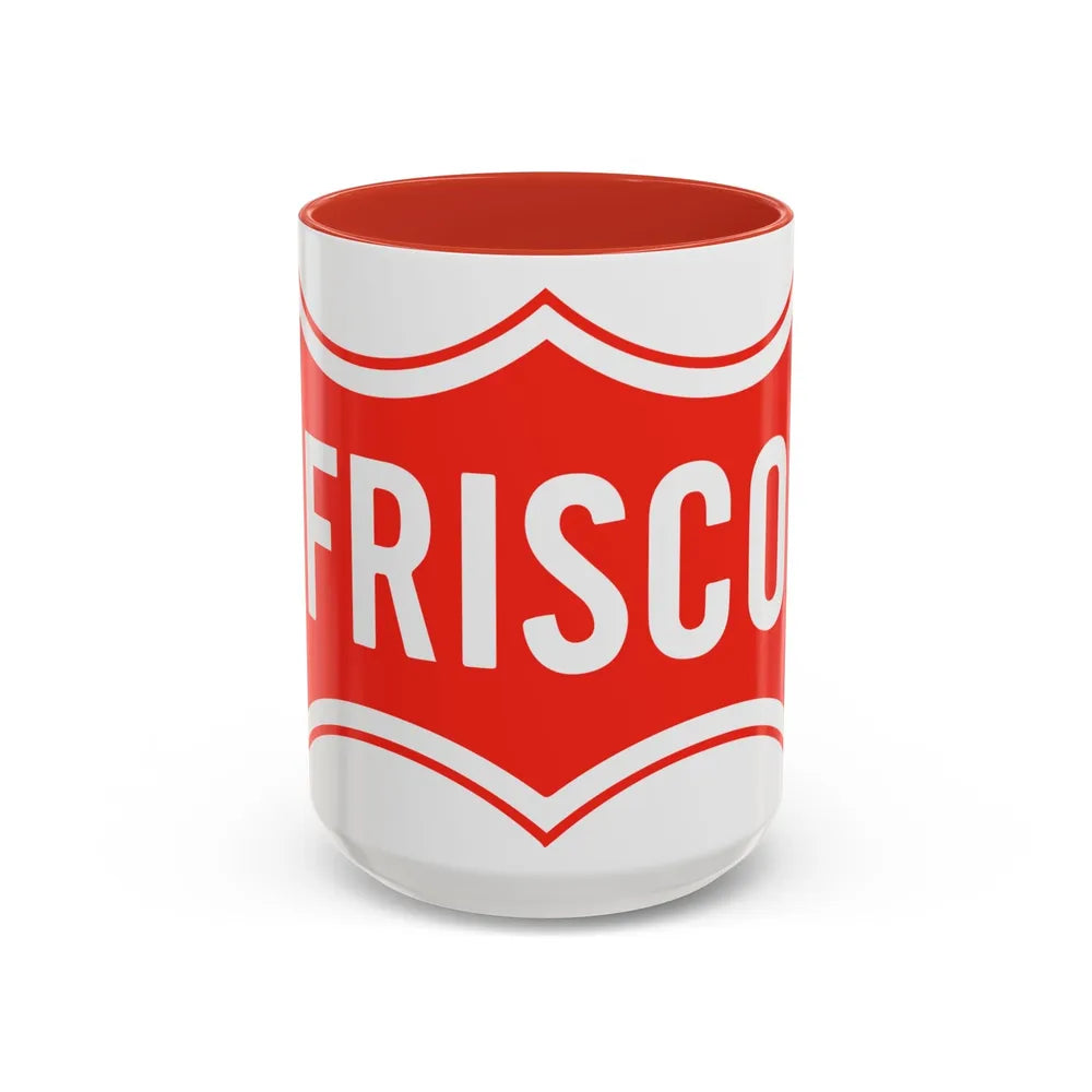 Seal of Frisco Texas - Accent Coffee Mug-15oz-Red-Go Mug Yourself