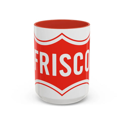 Seal of Frisco Texas - Accent Coffee Mug-15oz-Red-Go Mug Yourself